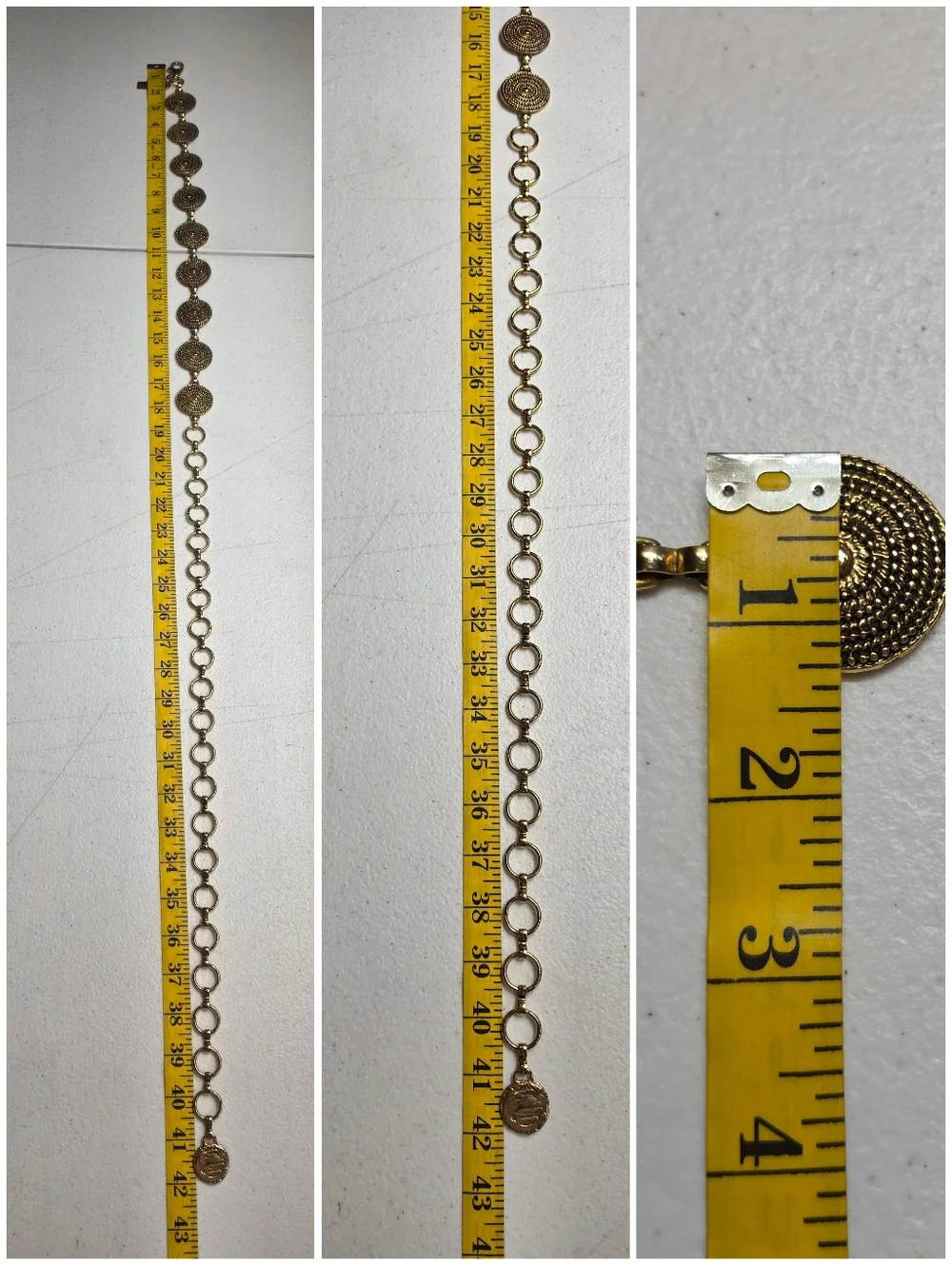 Vintage Italian Gold Medallion Chain Belt - Picture 9 of 9